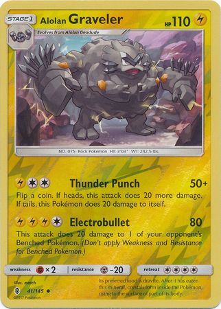 Guardians Rising - 041/145 - Alolan Graveler - Reverse Holo