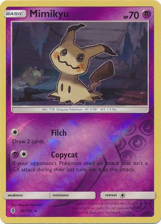 Guardians Rising - 058/145 - Mimikyu - Reverse Holo