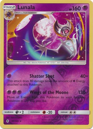 Guardians Rising - 061/145 - Lunala - Reverse Holo