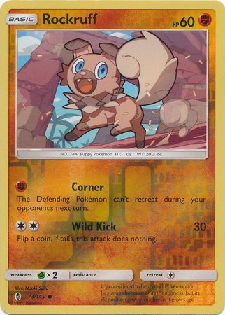 Guardians Rising - 073/145 - Rockruff - Reverse Holo