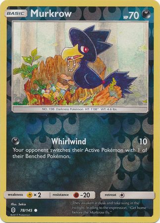 Guardians Rising - 078/145 - Murkrow - Reverse Holo