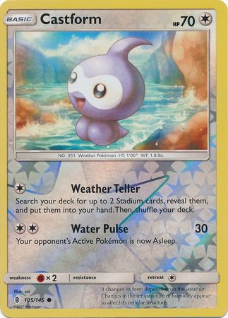 Guardians Rising - 105/145 - Castform - Reverse Holo