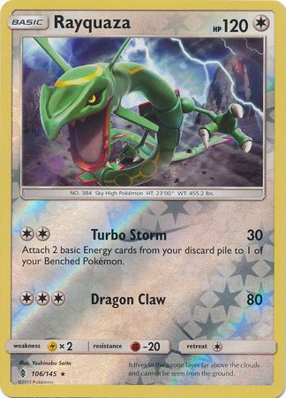 Guardians Rising - 106/145 - Rayquaza - Reverse Holo