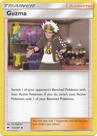 Burning Shadows - 115/147 - Guzma - Reverse Holo