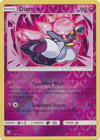 Burning Shadows - 094/147 - Diancie - Reverse Holo