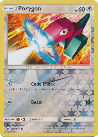 Burning Shadows - 103/147 - Porygon - Reverse Holo