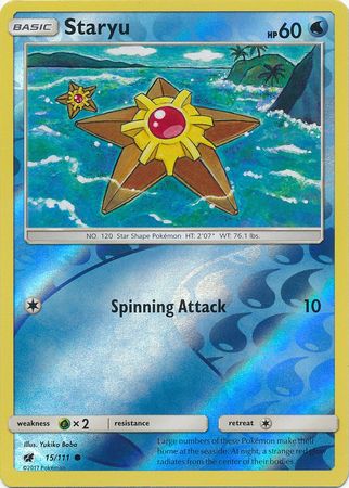 Crimson Invasion - 015/111 - Staryu - Reverse Holo