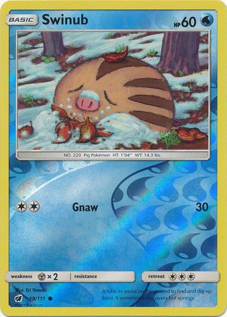 Crimson Invasion - 019/111 - Swinub - Reverse Holo