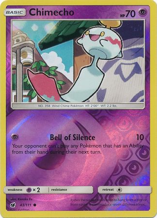 Crimson Invasion - 043/111 - Chimecho - Reverse Holo