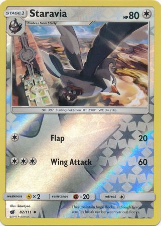 Crimson Invasion - 082/111 - Staravia - Reverse Holo