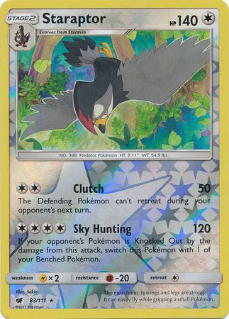 Crimson Invasion - 083/111 - Staraptor - Reverse Holo