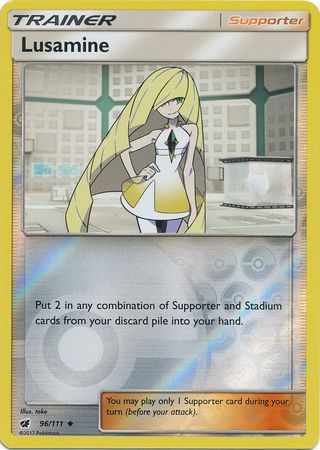 Crimson Invasion - 096/111 - Lusamine - Reverse Holo