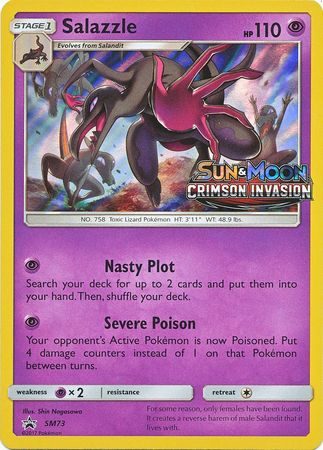 Black Star Promos - SM73 - Salazzle - Pre-Release Holo