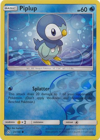 Ultra Prism - 031/156 - Piplup - Reverse Holo
