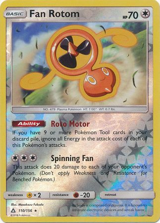 Ultra Prism - 110/156 - Fan Rotom - Reverse Holo