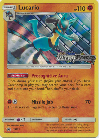 Black Star Promos - SM95 - Lucario - Pre-Release Holo