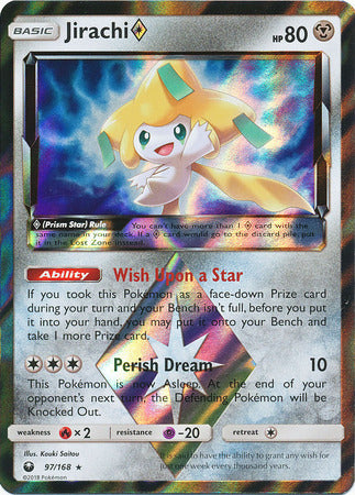 Celestial Storm - 097/168 - Jirachi - Prism Holo