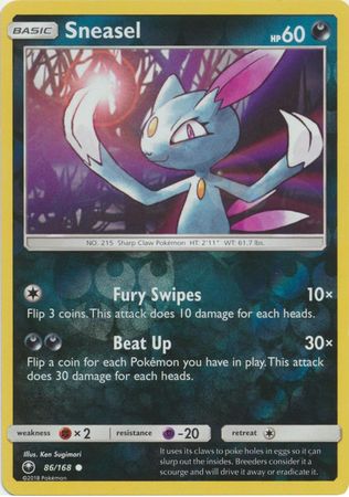 Celestial Storm - 086/168 - Sneasel - Reverse Holo