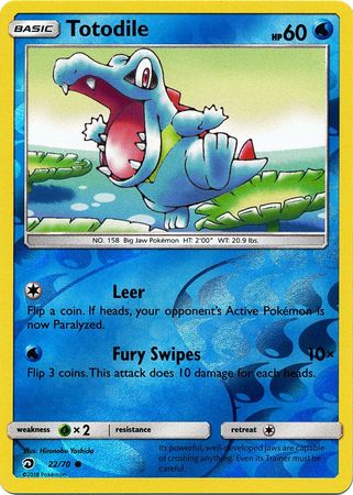 Dragon Majesty - 022/070 - Totodile - Reverse Holo