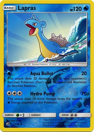 Dragon Majesty - 021/070 - Lapras - Reverse Holo