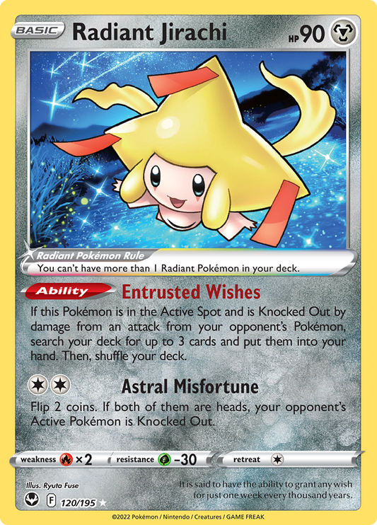 Silver Tempest - 120/195 - Radiant Jirachi - Radiant Holo