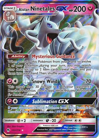 Lost Thunder - 132/214 - Alolan Ninetales GX