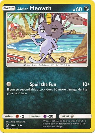 Lost Thunder - 118/214 - Alolan Meowth