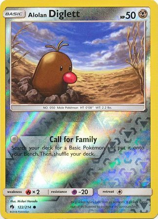 Lost Thunder - 122/214 - Alolan Diglett - Reverse Holo