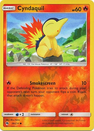 Lost Thunder - 039/214 - Cyndaquil - Reverse Holo