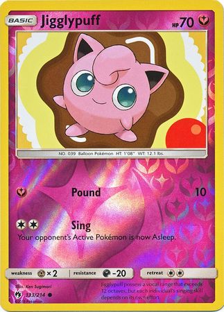 Lost Thunder - 133/214 - Jigglypuff - Reverse Holo