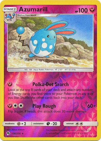 Lost Thunder - 136/214 - Azumarill - Reverse Holo