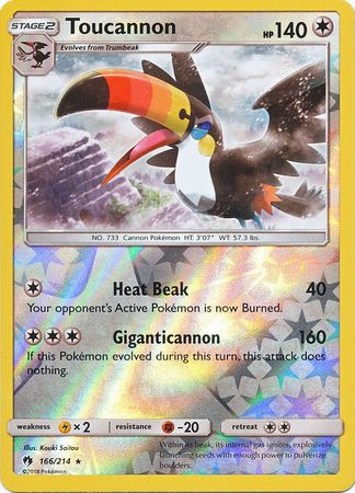 Lost Thunder - 166/214 - Toucannon - Reverse Holo