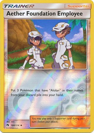 Lost Thunder - 168/214 - Aether Foundation Employee - Reverse Holo