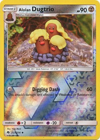 Lost Thunder - 123/214 - Alolan Dugtrio - Reverse Holo