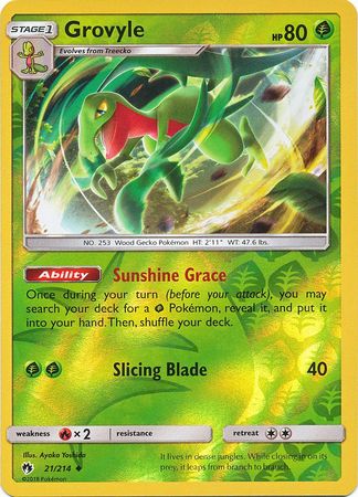 Lost Thunder - 021/214 - Grovyle - Reverse Holo