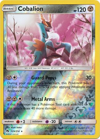 Lost Thunder - 129/214 - Cobalion - Reverse Holo