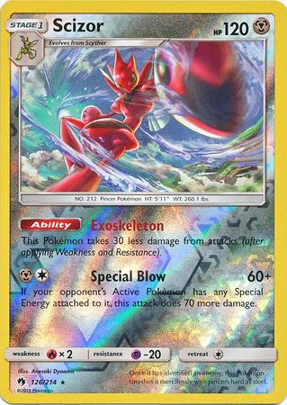 Lost Thunder - 126/214 - Scizor - Reverse Holo