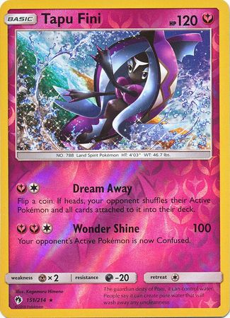 Lost Thunder - 151/214 - Tapu Fini - Reverse Holo