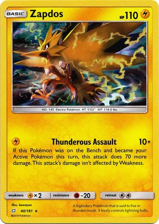 Team Up - 040/181 - Zapdos - Holo