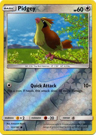 Team Up - 122/181 - Pidgey - Reverse Holo