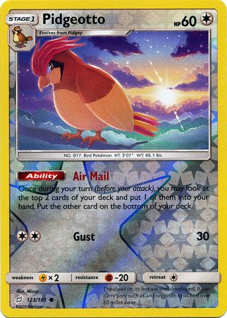 Team Up - 123/181 - Pidgeotto - Reverse Holo