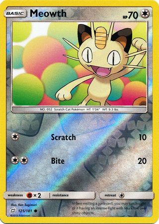 Team Up - 125/181 - Meowth - Reverse Holo