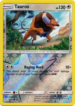 Team Up - 129/181 - Tauros - Reverse Holo