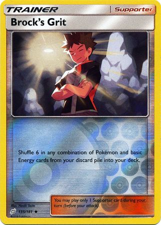 Team Up - 135/181 - Brock's Grit - Reverse Holo