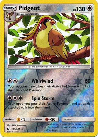 Team Up - 124/181 - Pidgeot - Reverse Holo