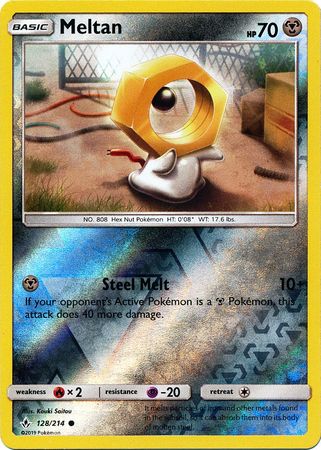 Unbroken Bonds - 128/214 - Meltan - Reverse Holo