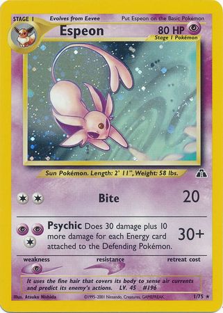 Neo Discovery - 001/075 - Espeon - Holo (Excellent+)