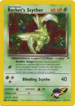 Gym Heroes - 013/132 - Rocket's Scyther - Holo