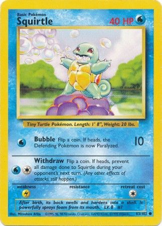 Base Set - 063/102 - Squirtle