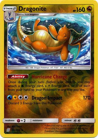 Unified Minds - 151/236 - Dragonite - Reverse Holo